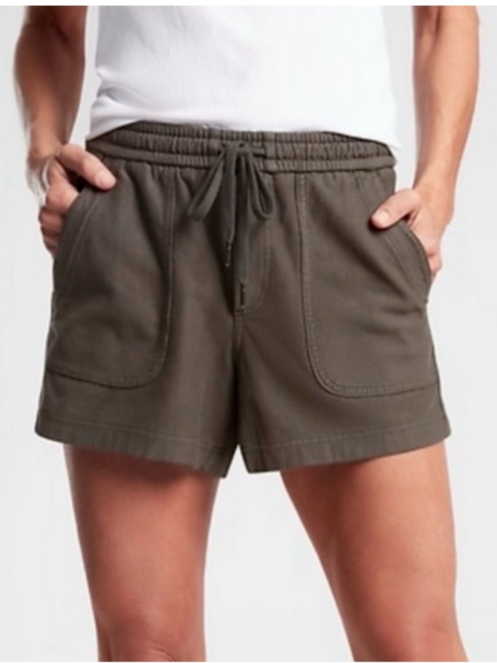 Athleta Farallon Short 4" Organic Cotton Cypress Green Sz S